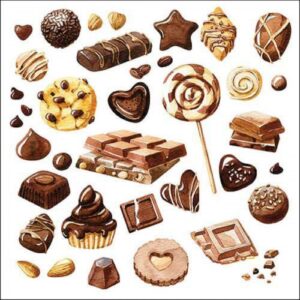 AMB.13318555 Sweet chocolates papírszalvéta 33x33cm