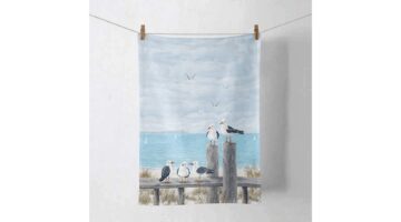 AMB.17818170 Seagulls on the dock konyharuha 50x70cm