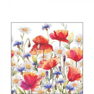 AMB.12518640 Poppies and cornflower papírszalvéta 25x25cm