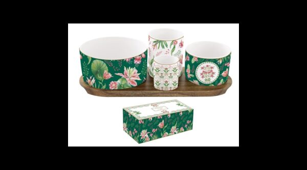 R2S.2073BOCH Porcelán kínálótálka szett 4db-os(dia:12/8/6