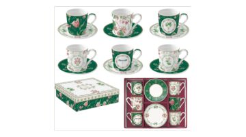 R2S.126BOCH Porcelán eszpresszócsésze+alj 6 személyes