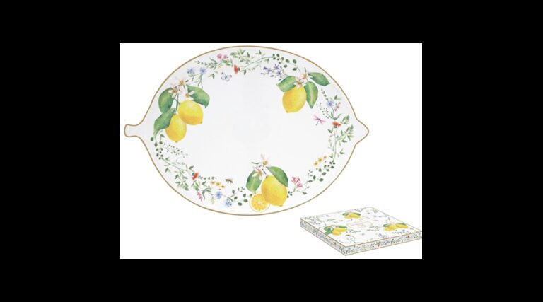 R2S.2142FCIT Citromformájú porcelántálca 30x21