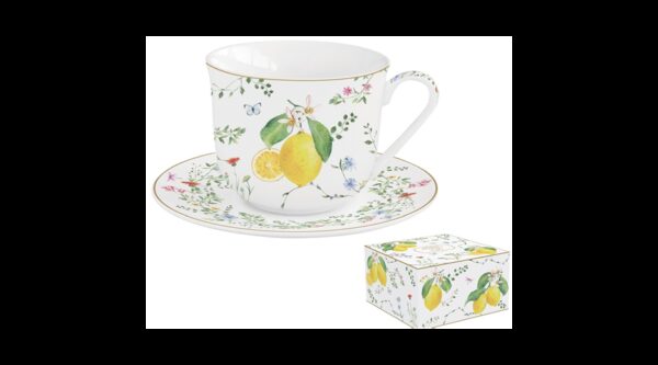 R2S.1182FCIT Porcelán reggelizőcsésze+alj 370ml dobozban