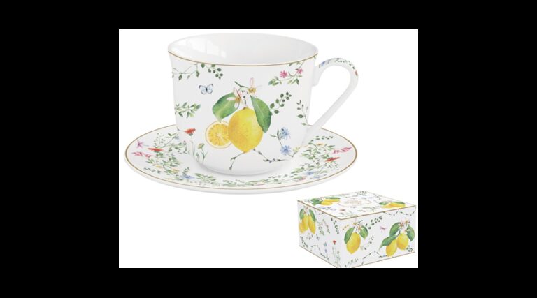 R2S.1182FCIT Porcelán reggelizőcsésze+alj 370ml dobozban