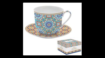 R2S.1454MARR Porcelán reggelizőcsésze+alj