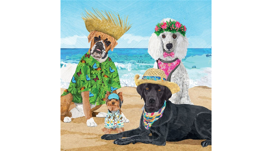 PPD.C133002633 Dogs' Beach Party papírszalvéta 33x33cm