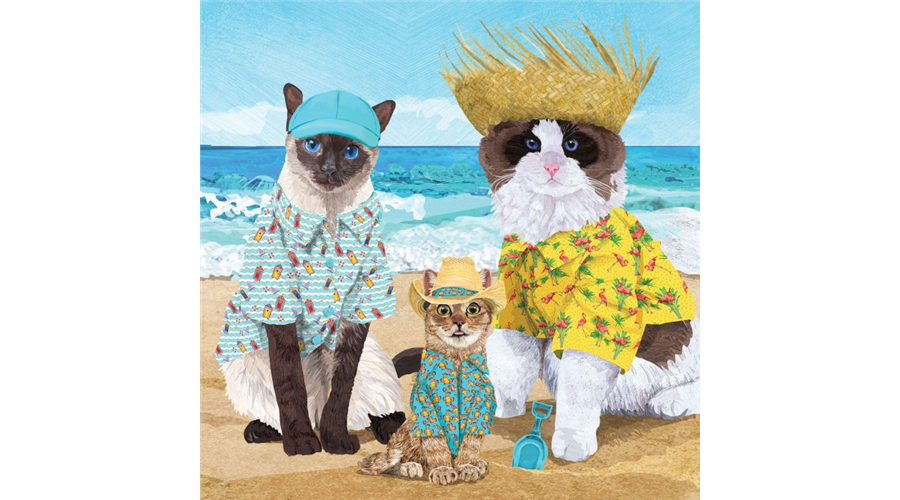 PPD.C133002632 Cat's Beach Party papírszalvéta 33x33cm