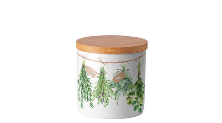 AMB.17416285 Fresh Herbs porcelán konyhai tároló 10x10cm