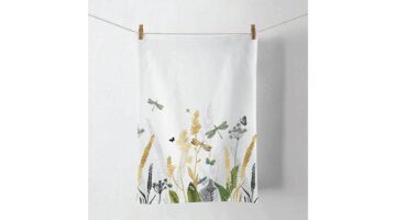 AMB.17817470 Ornamental Flowers White konyharuha 50x70cm