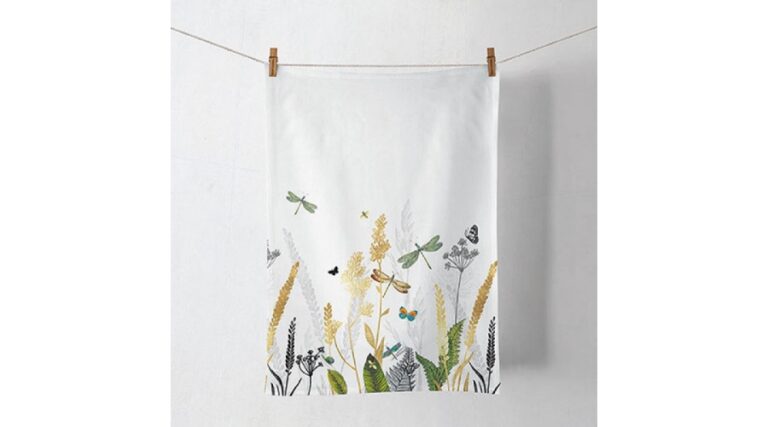 AMB.17817470 Ornamental Flowers White konyharuha 50x70cm