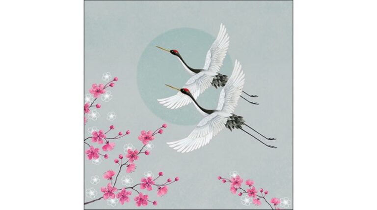 AMB.13317321 Cranes Green papírszalvéta 33x33cm