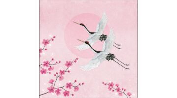 AMB.13317320 Cranes Rose papírszalvéta 33x33cm