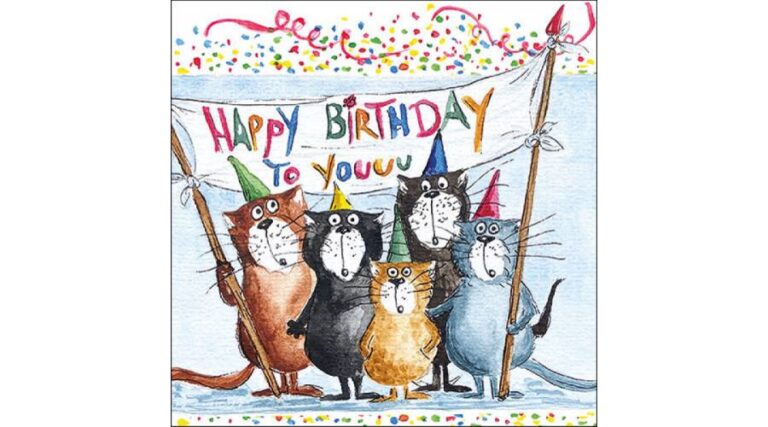 AMB.13317135 Cats Birthday papírszalvéta 33x33cm