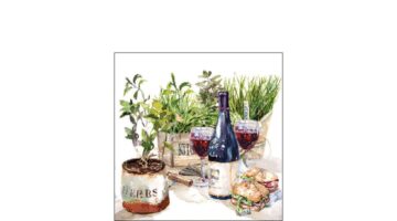 AMB.12517560 Wine & Herbs papírszalvéta 25x25cm