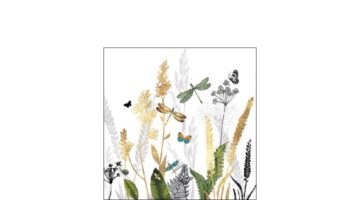 AMB.12517470 Ornamental Flowers White papírszalvéta 25x25cm