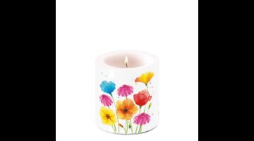 AMB.19217585 Colourful Summer Flowers átvilágítós gyertya 8x7
