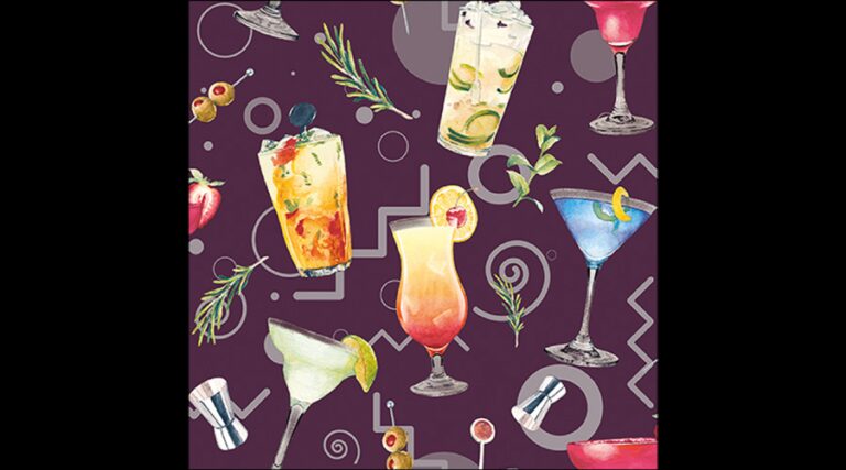 AMB.13317226 Cocktail Party Aubergine papírszalvéta 33x33cm