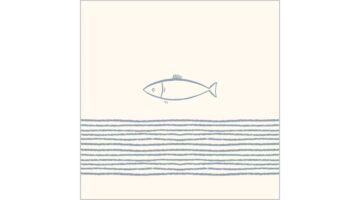 PPD.C133002317 Pure Fish of white papírszalvéta 33x33cm