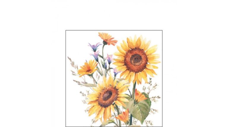 AMB.12517440 Sunflowers papírszalvéta 25x25cm