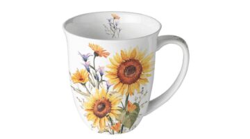 AMB.18417440 Sunflowers porcelánbögre 0