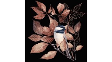AMB.13317790 Lovely chickadee black papírszalvéta 33x33cm