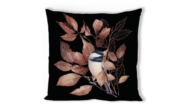 AMB.16217790 Lovely chickadee black párnahuzat 40x40cm