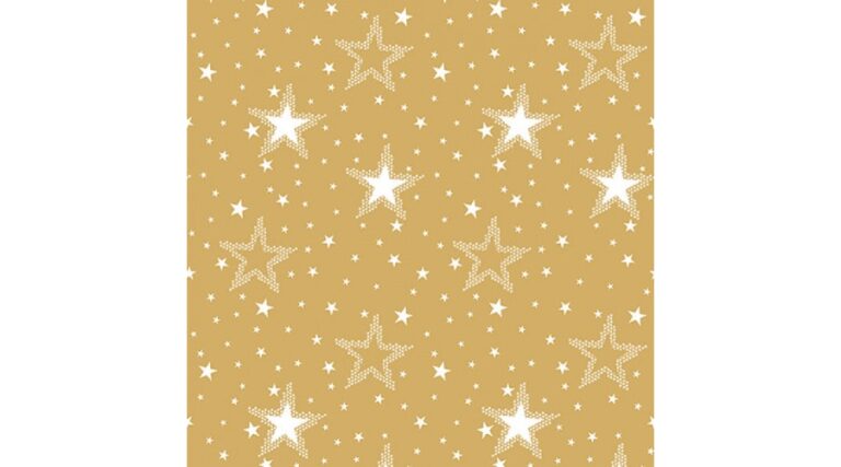 AMB.33316730 Night sky white/gold papírszalvéta 33x33cm