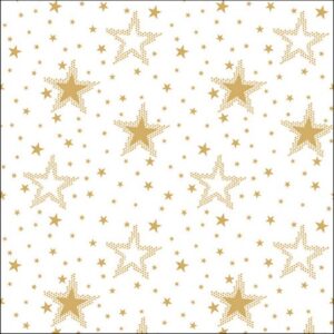 AMB.33316735 Night sky gold/white papírszalvéta 33x33cm