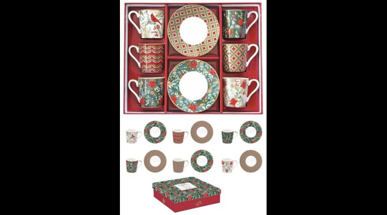 R2S.126CJOY Porcelán eszpresszócsésze+alj 6 személyes