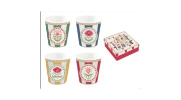 R2S.176FLRY Porcelán eszpresszópohár 4 személyes