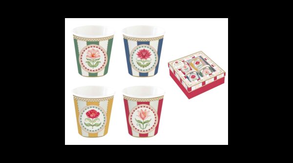 R2S.176FLRY Porcelán eszpresszópohár 4 személyes