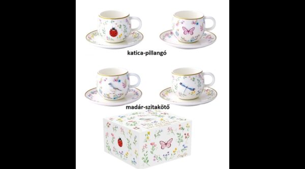 R2S.1371FGAR Porcelán eszpresszócsésze+alj 2 személyes
