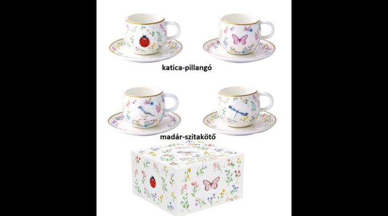 R2S.1371FGAR Porcelán eszpresszócsésze+alj 2 személyes