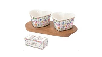 R2S.3113MAMO Porcelán szívtálka 2 db