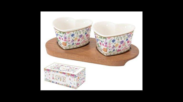 R2S.3113MAMO Porcelán szívtálka 2 db