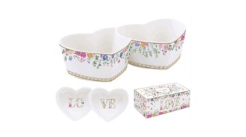 R2S.3111MAMO Porcelán dupla szívtálka 20x9