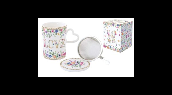 R2S.3105MAMO Porcelán szűrősbögre tetővel