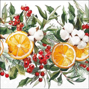 AMB.33319935 Winter Oranges papírszalvéta 33x33cm