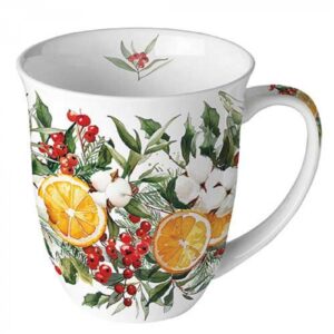 AMB.38419935 Winter Oranges porcelánbögre 0