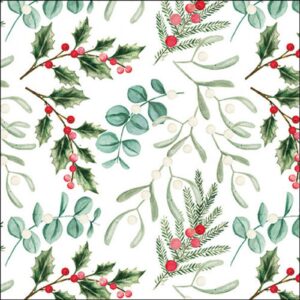 AMB.33319942 Foliagle scatter white papírszalvéta 33x33cm