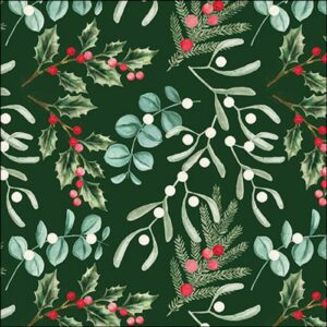 AMB.33319940 Foliagle scatter green papírszalvéta 33x33cm