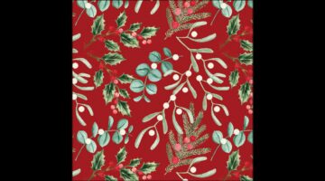 AMB.33319943 Foliagle scatter red papírszalvéta 33x33cm