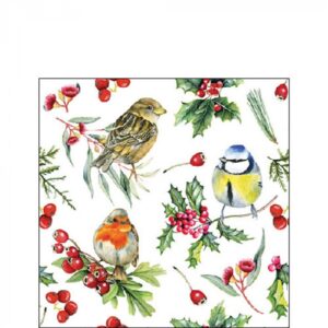 AMB.32519955 Birds in Winter papírszalvéta 25x25cm