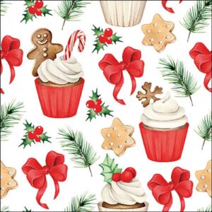 AMB.33319966 Christmas sweets red  papírszalvéta 33x33cm