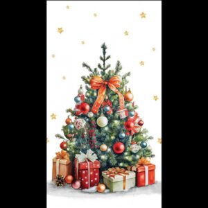 AMB.31119175 Decorated Christmas tree papírszalvéta 33x40cm