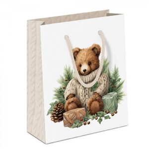 AMB.31220110 Cuddle bear papír ajándéktáska 22x13x25cm