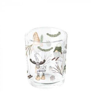 AMB.37320190 Forest gnomes white üveg mécsestartó 5