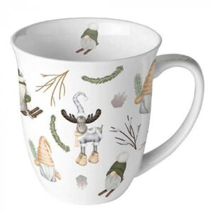 AMB.38420190 Forest gnomes white porcelánbögre 0