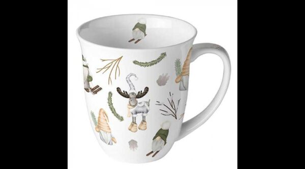 AMB.38420190 Forest gnomes white porcelánbögre 0