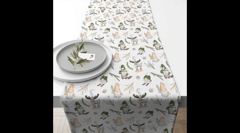 AMB.36620190 Forest gnomes white asztali futó 40x150cm